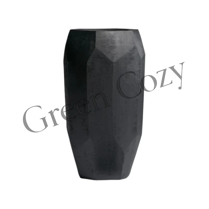 Кашпо TREEZ Effectory Anthra Высокий Design-многогранник Антрацит - 75 см - Ø 48 см