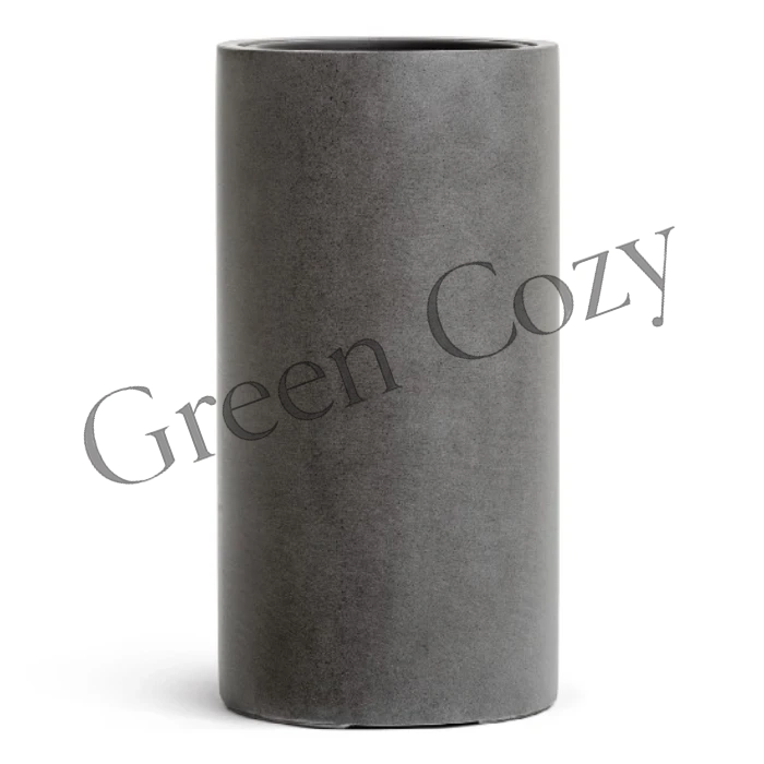 Кашпо TREEZ Effectory Beton Высокий цилиндр Темно-серый бетон - 60 см, Ø 31 см