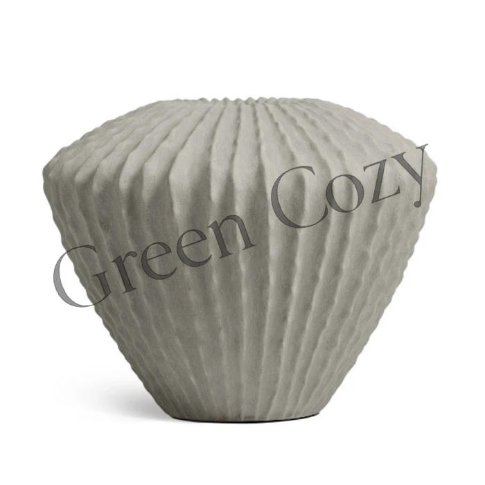 Кашпо TREEZ Effectory Moho Сферическая Design-ваза Белый песок - 45 см - Ø 60 см