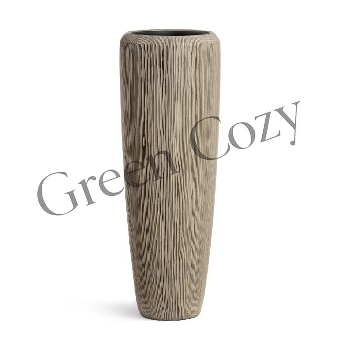 Кашпо TREEZ Effectory Wow Высокий конус Design Капучино - 97 см - Ø 34 см