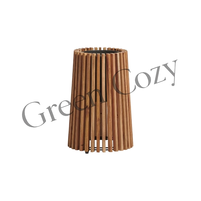 Кашпо TREEZ Effectory Timberline Высокий перевернутый конус Темное дерево - 48 см - Ø 27 см